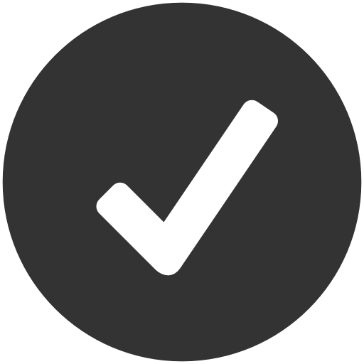 check mark icon to indicate programme collection for the season is complete